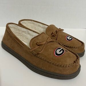 Georgia‎ Bulldogs Moccasin Slippers Men's Size 9-10 Team Logo